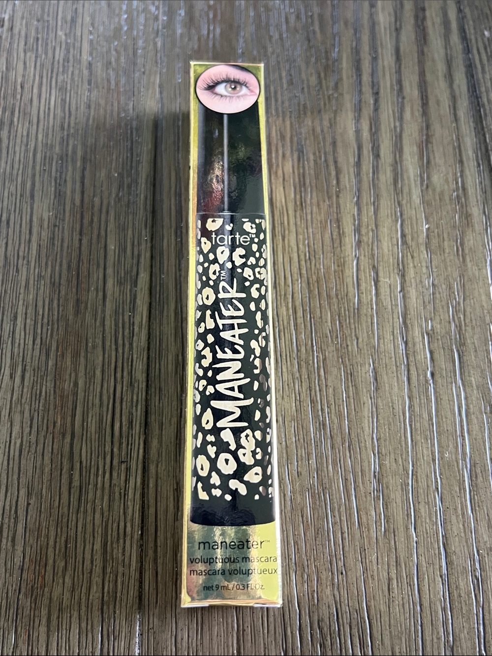 tarte Maneater Mascara — Black and Gold Leopard Packaging